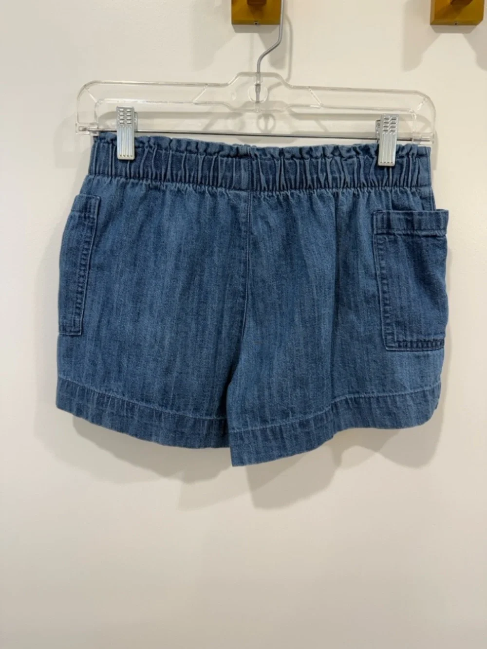 Old Navy Girls Denim-Style Elastic Waist Short- Indigo Blue Large 10-12